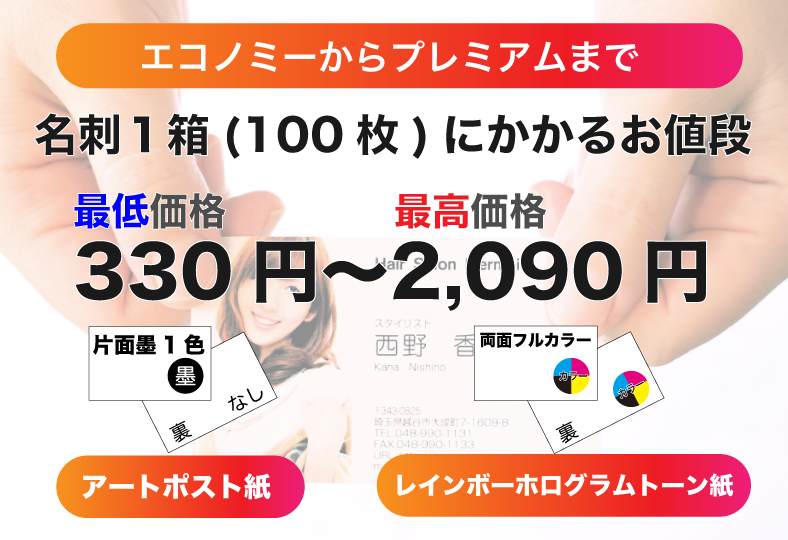 名刺ショップドットコム値段